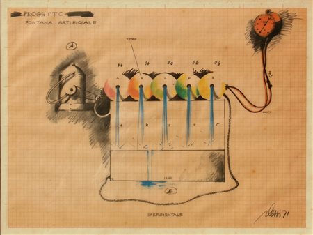 Fabrizio PLESSI (Reggio Emilia 1940-01-01 ) Progetto per fontana artificiale...
