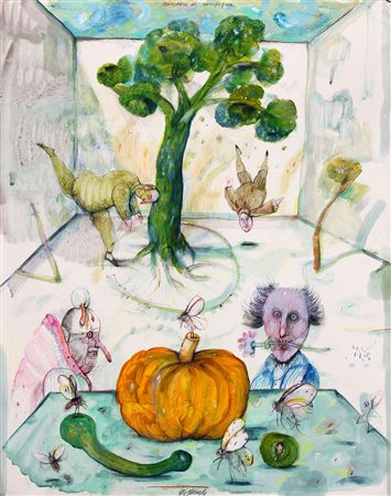 Antonio POSSENTI (Lucca 1932-12-11 Lucca, 2016 ) Maschere di campagna 1999...