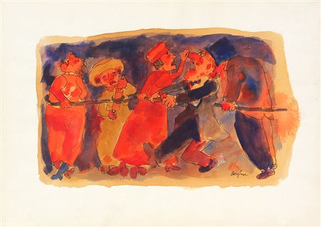 Franz BORGHESE (Roma 1941-01-21 Roma 2005-12-17) Senza titolo tecnica mista...