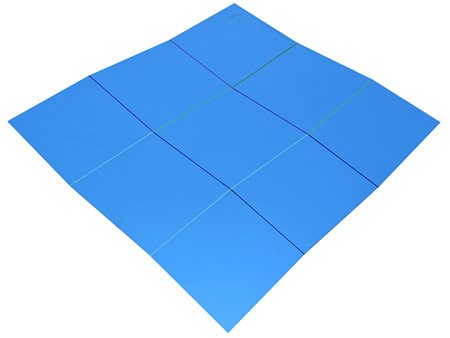 Hans Jorg GLATTFELDER (Zurigo, 1939 ) Grand ondoyant bleu 2012 acrilico su...