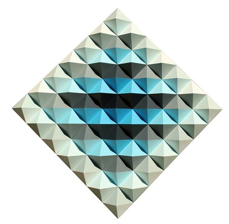 Hans Jorg GLATTFELDER (Zurigo, 1939 ) PYR 409 1974 rilievo vernice su pvc cm....