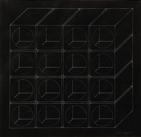 Paolo SCHEGGI (Firenze 1940 Roma 1971 ) Progetto per inter-ena-cubo 1968...