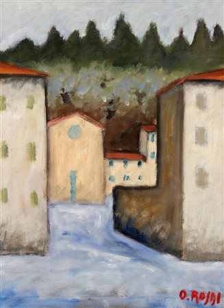 Ottone ROSAI (Firenze 1895-04-28 Ivrea 1957-05-13) Paesaggio di via Lupo 1954...
