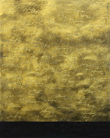 Alfredo RAPETTI MOGOL (Milano, 1961 ) Oro 2009 olio su tela cm. 90 x 70Firma,...