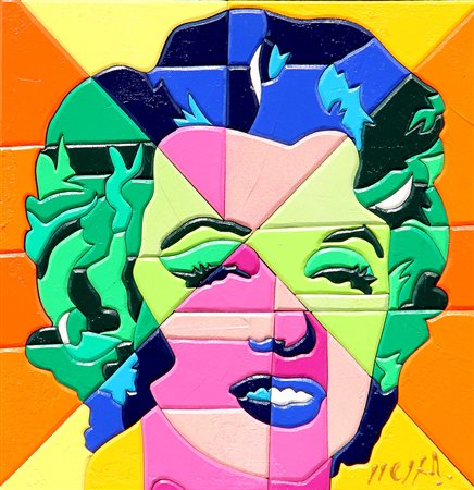 Ugo NESPOLO (Mosso Santa Maria (Bi) 1941-08-29 ) In diagonale acrilici su...