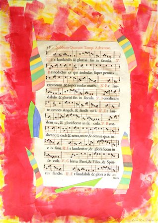 Evan DE VILDE (1973 ) Sinfonia in fiamme 2016 tecnica mista su carta cm. 70 x...