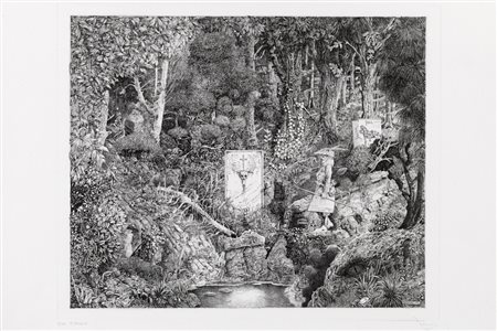 Philippe Mohlitz ST. HUBERT. 1996 Bulino. mm 278x340. Foglio: mm 402x455....