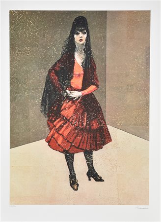 Francesco Messina Senza titolo litografia su carta Fabriano, cm 70x50...