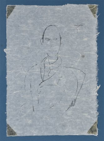Amedeo Modigliani Ritratto d'uomo, 1917/18 litografia su carta di riso, cm...
