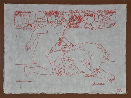 Pablo Picasso Minotauro nell'arena, 1933 litografia su carta di riso, cm...