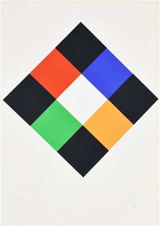 Max Bill Senza titolo litografia su carta, cm 70x50 esemplare 61 di 75 sul...