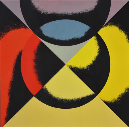 Nicolay Diulgheroff CERCHI IN EQUILIBRIO serigrafia, cm 42x42 eseguito nel...