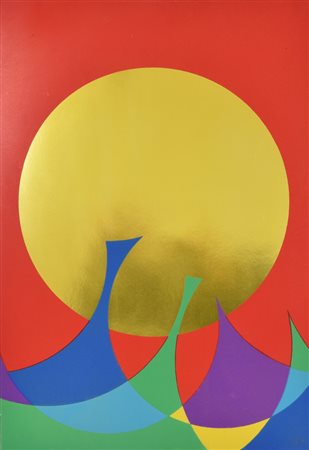 Roberto Crippa Senza titolo litografia su carta, cm 70x50 esemplare 52 su 60...