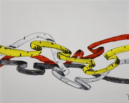 Albino Galvano 14/12/69 olio su tela, cm 50x60 eseguito nel 1969