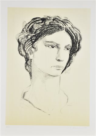 Pietro Annigoni Senza titolo litografia su carta, cm 70x50 esemplare 97 su...