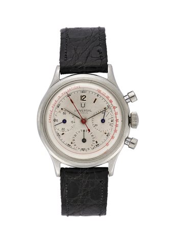 UNIVERSAL, CronografoOrologio da polso da uomo in acciaioAnni '60Quadrante,...