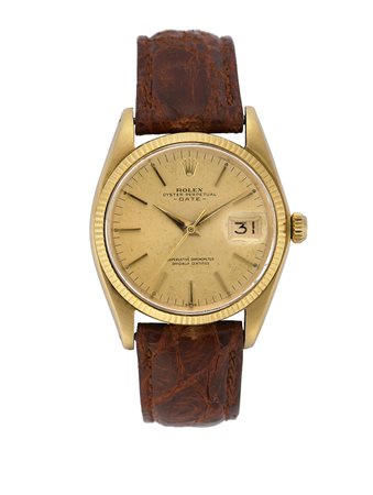 ROLEX DATE Orologio da polso da uomo in oro 18K con bracciale aggiuntivo in...