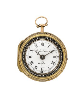 F.S DE ROCHES Orologio da tasca da uomo in oro 18K con tripla cassa...