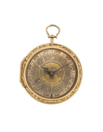 RAMUZA LONDONOrologio da tasca da uomo in oro 18K con doppia cassaEpoca metà...