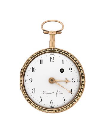 BOUVIER FRERESOrologio da tasca da uomo in oro 18K a tre coloriEpoca fine...