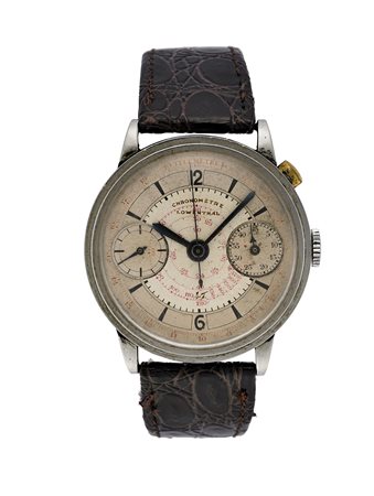 LOWENTHAL, CronografoOrologio da polso da uomo metalloAnni '40Quadrante...