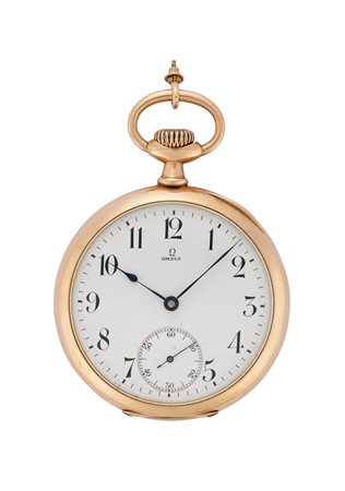 OMEGA Orologio da tasca da uomo in oro 18KEpoca inizio sec. XXQuadrante,...