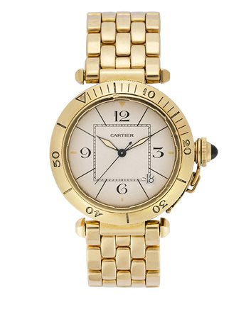 CARTIER PASHAOrologio da polso da uomo in oro 18K con braccialeAnni...