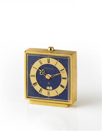 JAEGER LECOULTREOrologio da viaggio in ottone dorato e satinatoAnni...