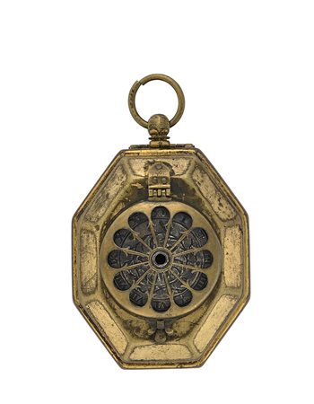 Cassa in ottone a forma ottagonaleEpoca inizio secolo XVIIMisure cm...