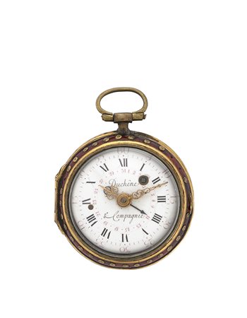 DUCHENE & COMPAGNIEOrologio da tasca da uomo in ottone, con doppia cassa non...