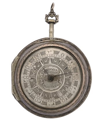 MARKWICK MARKHAM LONDONOrologio da tasca da uomo in argento con doppia...