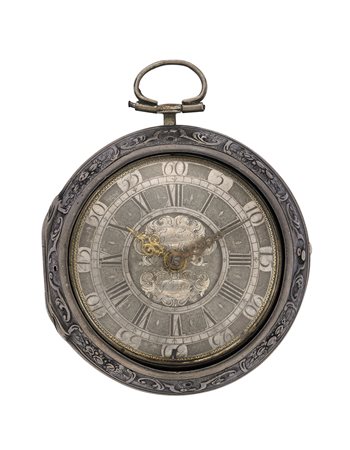 JEAN VAN CEULEN Orologio da tasca da uomo in argento con doppia cassaEpoca...