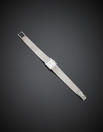 LONGINESOrologio da polso da donna in oro bianco con bracciale integrato, g...