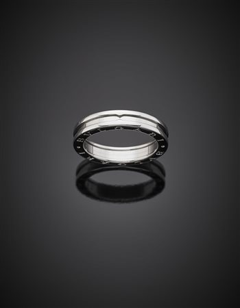 BULGARIFede logata in oro bianco, g 8,25 misura 21/61.-ENBULGARIWhite gold...