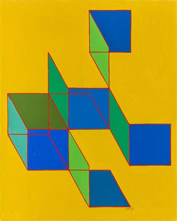 ACHILLE PERILLI (1927) Phantom 1977 Acrilico su tela 80 x 70 cm Firmata e...