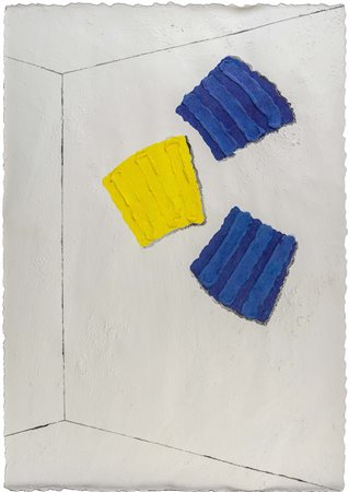 PINO PINELLI (1938) Pittura su carta 1993 Tecnica mista su cartoncino con...