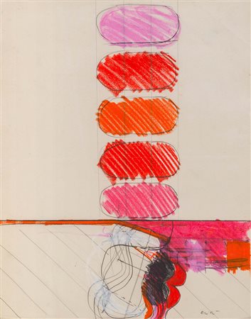 RODOLFO ARICÒ (1930 - 2002) Senza titolo, Anni '60 Tecnica mista, matita e...