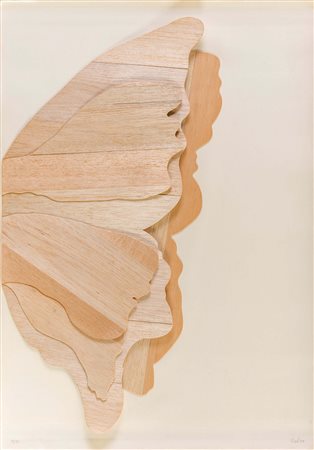 MARIO CEROLI (1938) Senza titolo (Farfalla) 1974 Legno sagomato applicato su...