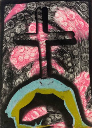 FRANCESCO CLEMENTE (1952) Four corners 1986 Pastelli cerati su carta 63,5 x...