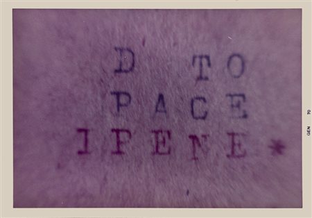 VINCENZO AGNETTI (1926 - 1981) Macchina Drogata, documento di processo 1970...