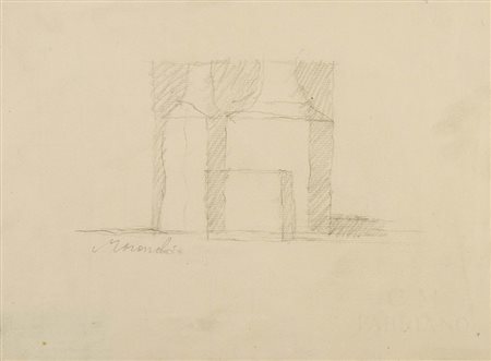 GIORGIO MORANDI (1890 - 1964) Natura morta 1962-1963 c. Matita su carta 24 x...