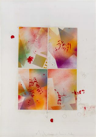 ALIGHIERO BOETTI (1940 - 1994) Senza titolo (è bello cantare) 1990 Tecnica...