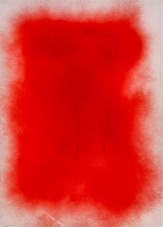 GINO DE DOMINICIS (1947 - 1998) Spruzzo Acrilico su cartoncino intelato 70 x...