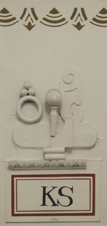 Firmato, datato. LUCIO DEL PEZZO (1933) – " Homage à Kurt Schwitters ", anni...