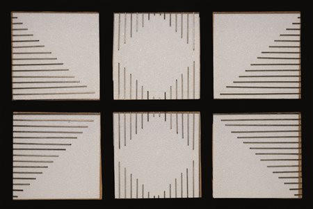 Firmato, datato. MANFREDO MASSIRONI (1937) - " Struttura visiva ", 1980,...