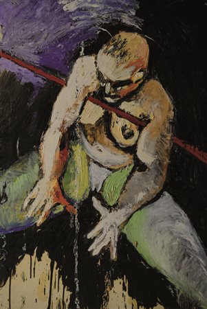 Firmato, datato. ANDREA CUSUMANO (1973) - Senza titolo, 1997, Olio su tela,...