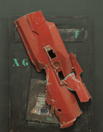 Firmato, datato. FRANCO GARELLI (1909 – 1973) - Senza titolo, Assemblaggio su...