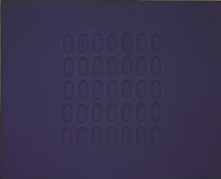 Firmato. TURI SIMETI (1929) - Senza titolo, 1966, Acrilico su tela sagomata,...