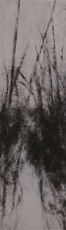 Firmato. ZHENG RONG (1948) - " Alberi ", 1991, Tecnica mista su carta telata,...