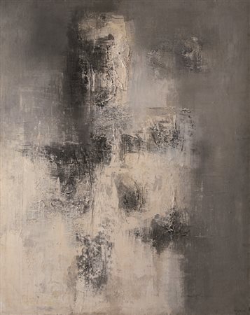 Firmato. MARIO BIONDA (1930 – 1985) - " Grande immagine ", 1962, Olio su...